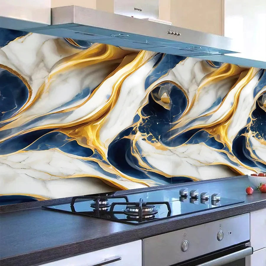 PVC Self-Adhesive Stone Pattern Wallpaper for Kitchen Decoration