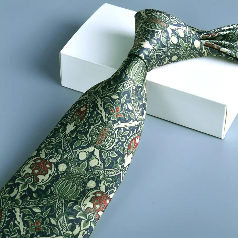 Cà vạt lụa cổ điển hoa 8cm - Quý ông lịch lãm