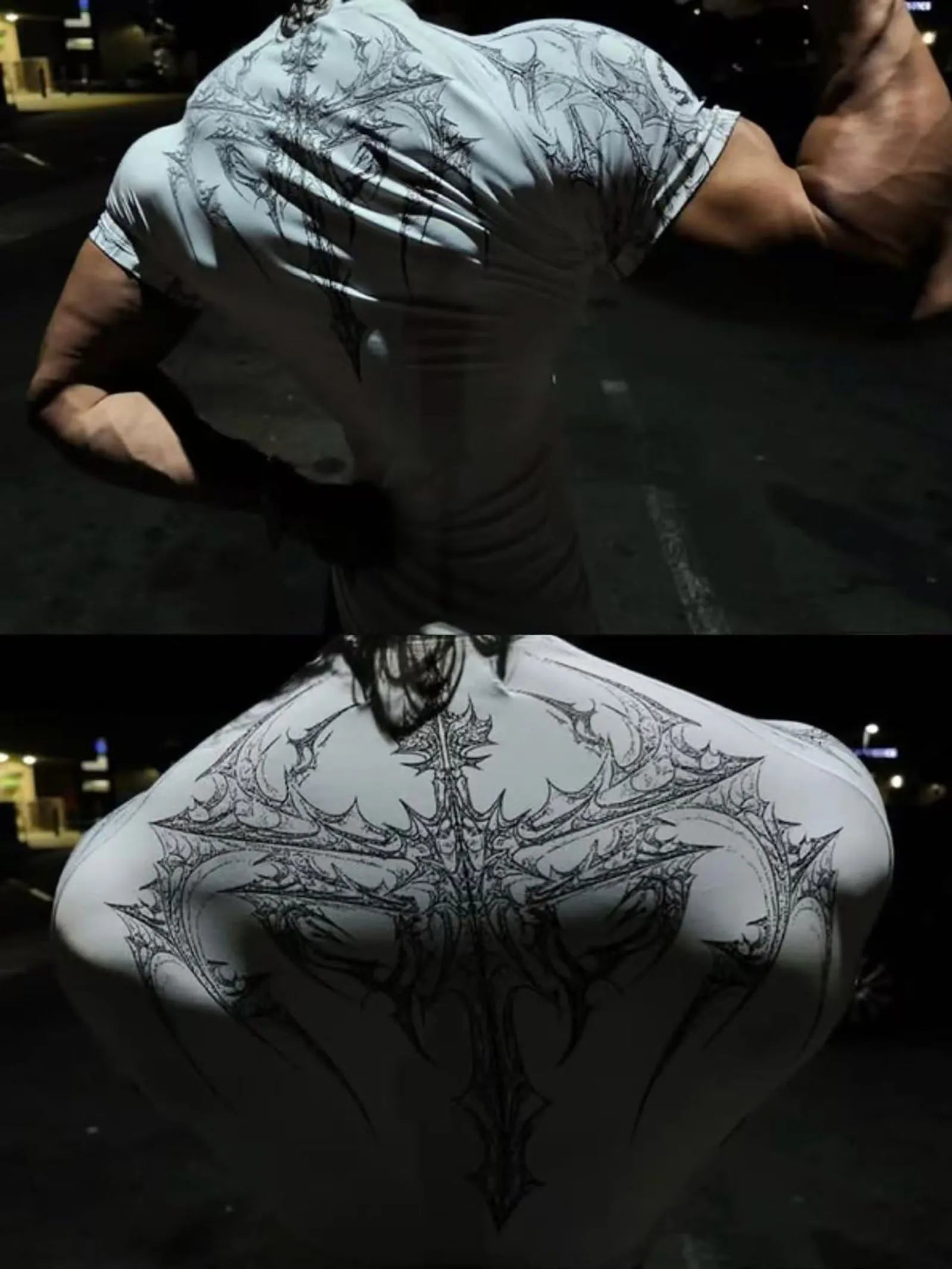 Men's Gothic Gym T-shirt Quick Dry Stretch 2025