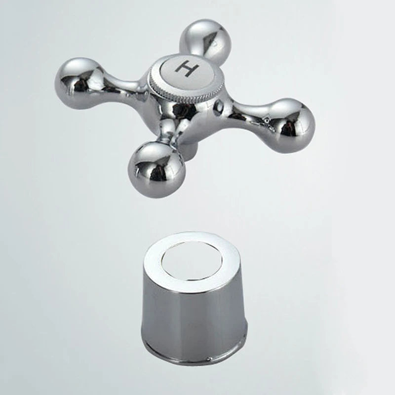 Bộ Tay Vặn Chữ Thập Đồng Cho Vòi Bếp & Nhà Tắm