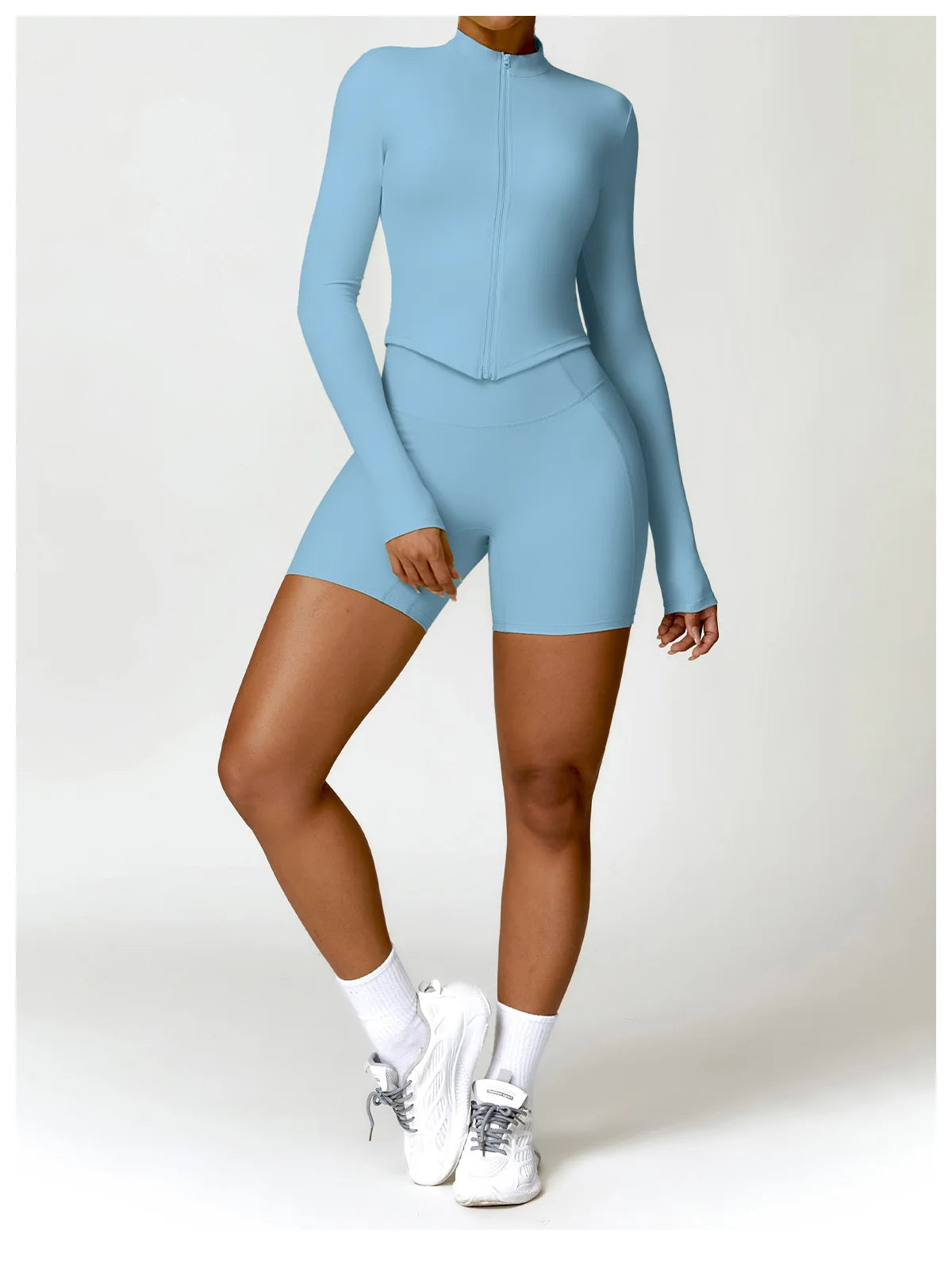 Áo Thun Nữ Dài Tay Tập Gym Yoga Chạy Bộ Thể Thao