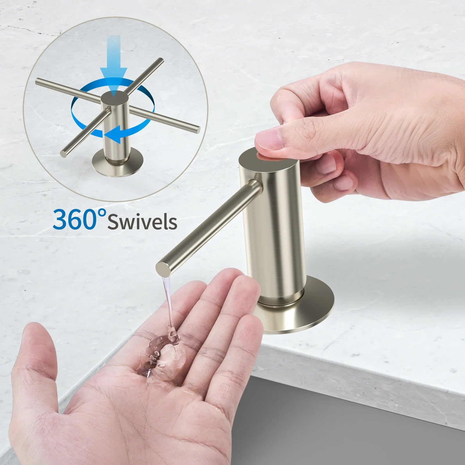 SAMODRA Brass Soap Dispenser Pump For Kitchen &amp; Bath