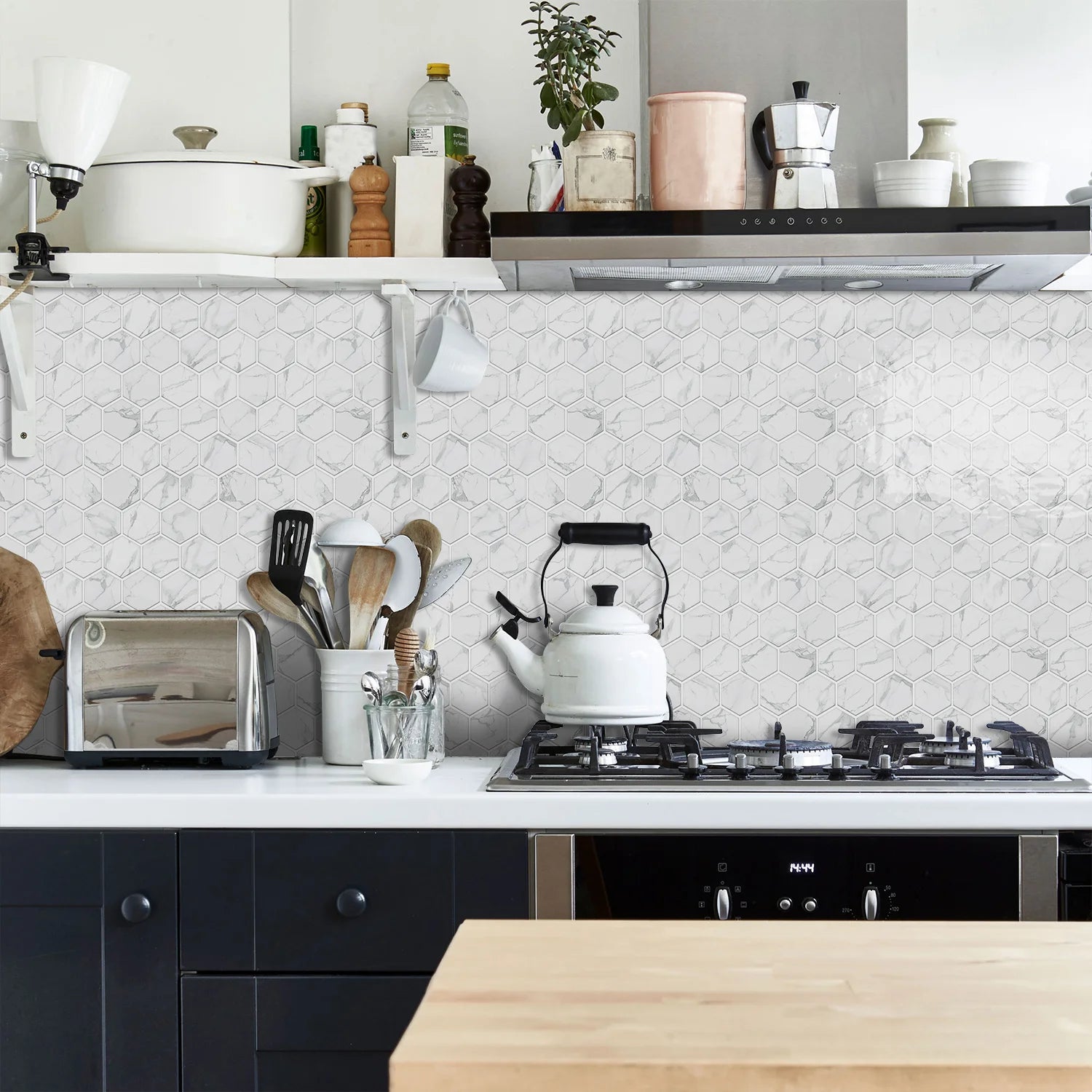 Nhãn Dán Vân Đá Xám Chống Nước DIY Nhà Bếp & Phòng Tắm