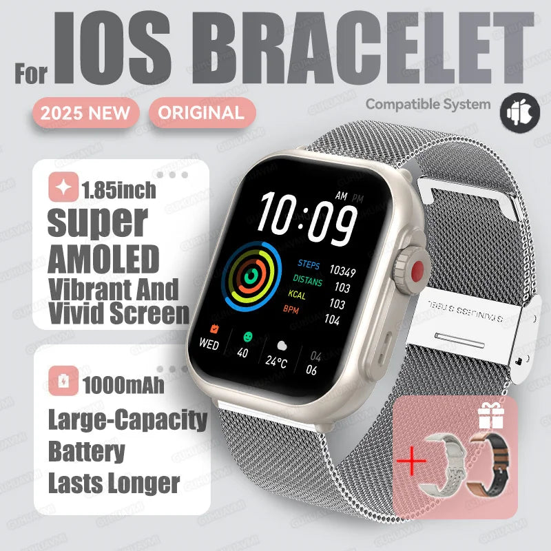 2025 AMOLED 1.85 IP68 Fashion Smart Watch