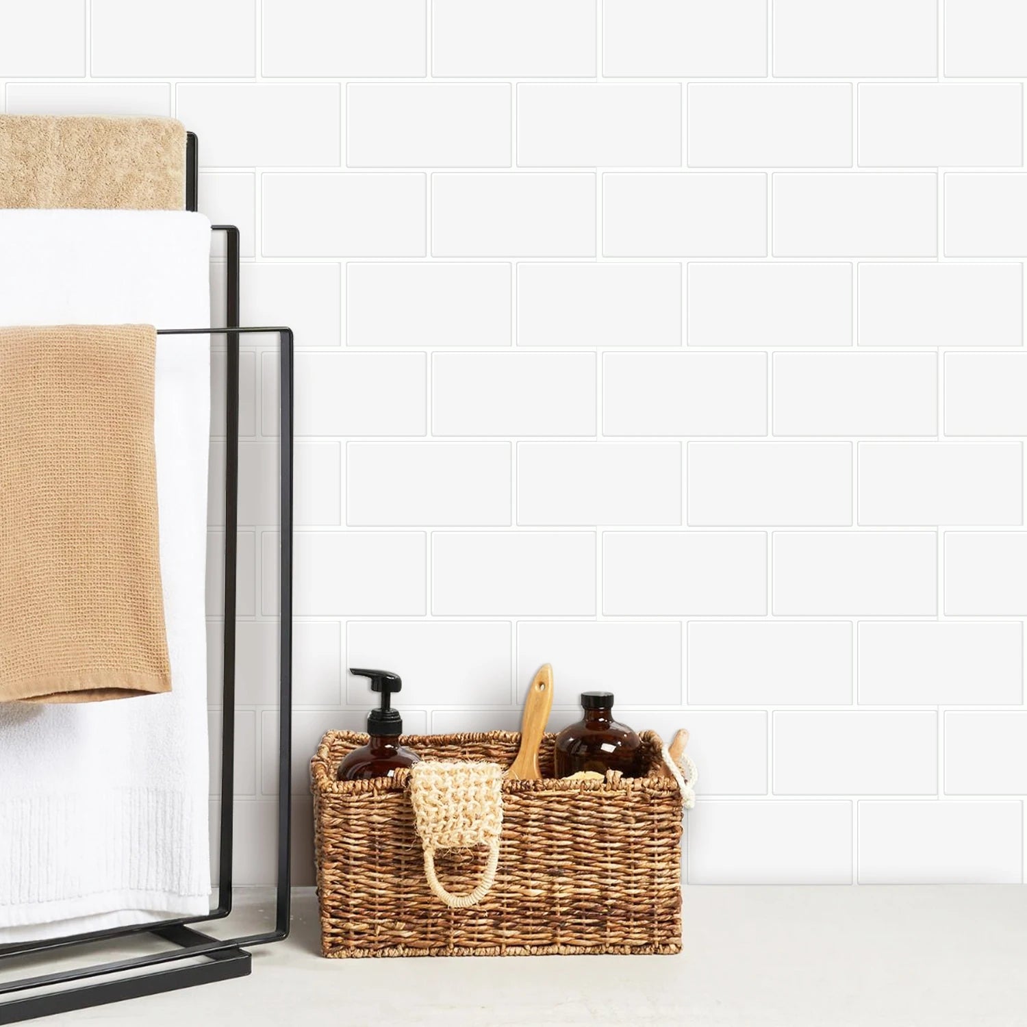 10 Large Waterproof Brick Wall Stickers for Home Decoration