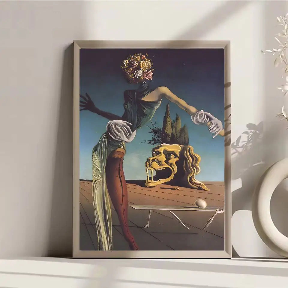Surrealism Artwork By Salvador Dali Poster Self-adhesive Art Waterproof Paper Sticker Coffee House Bar Room Wall Decor
