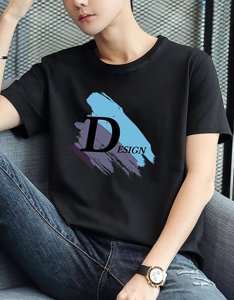 Men's White Cotton Comfortable Y2K Style T-Shirt