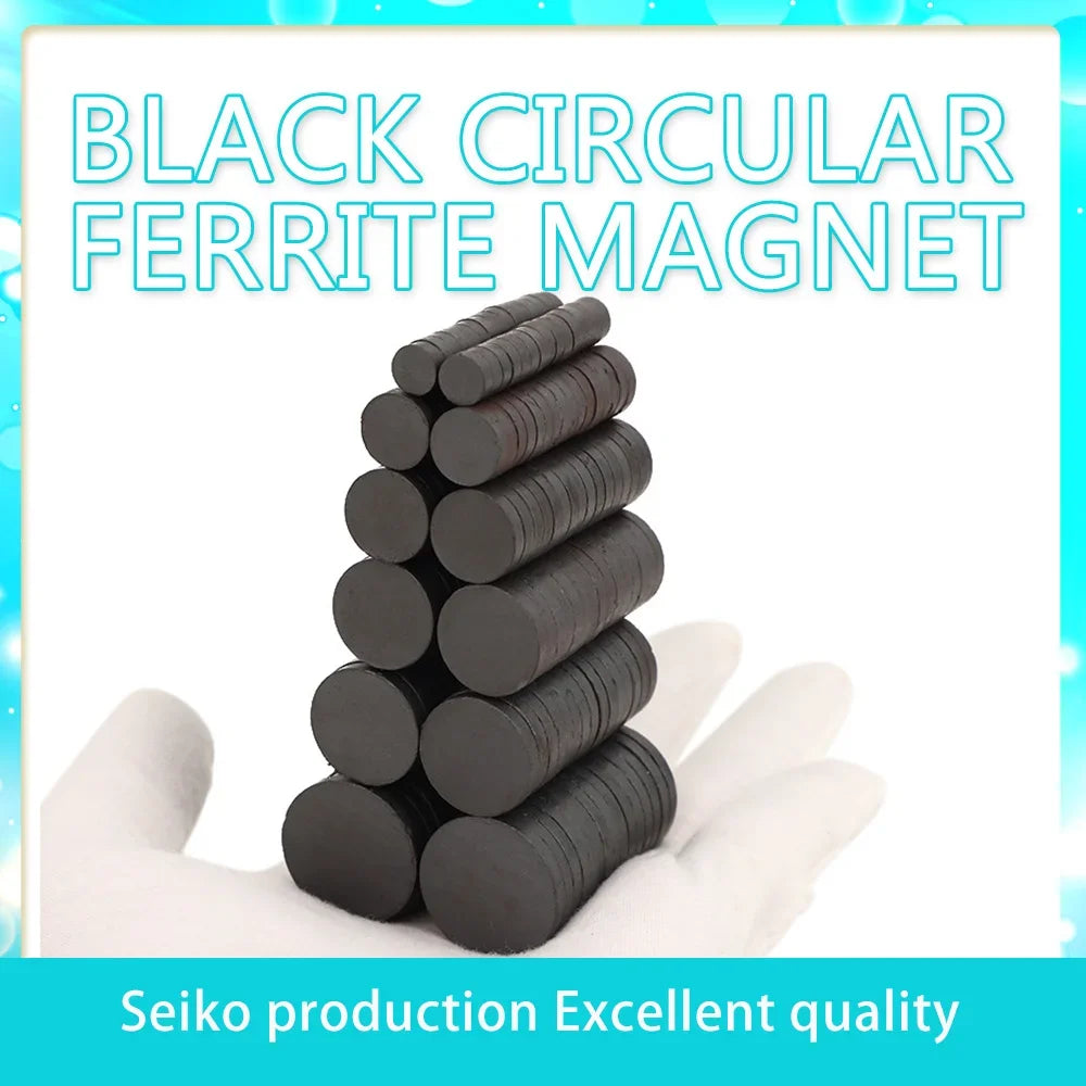 Nam Châm Đen Ferrite Tròn 14-20mm Dạy Học, Dán Tủ - Daisan Mart