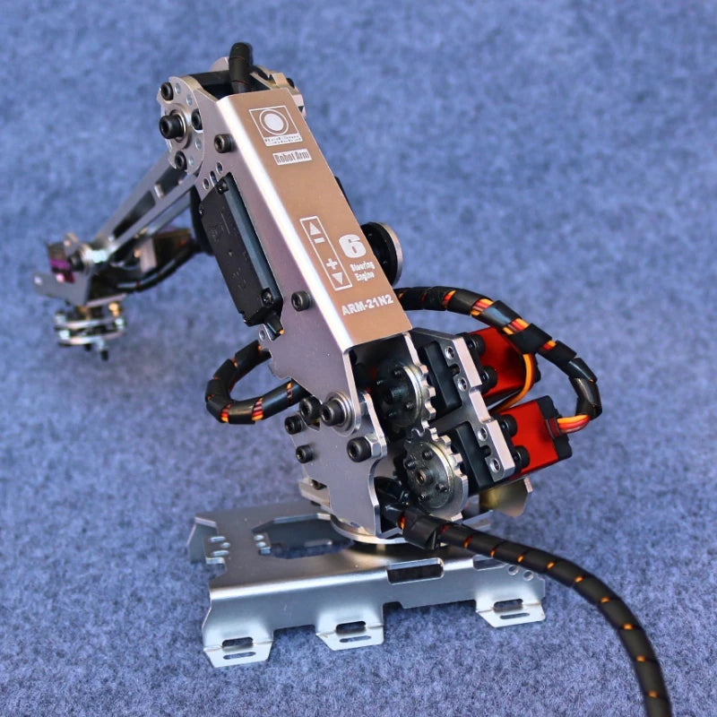 New 6 Dof Robotic Arm Manipulator Industrial Robot Model with MG996R Servos for Arduino Robot Arm DIY Kit Suction Cup STEM Toys - Daisan Mart