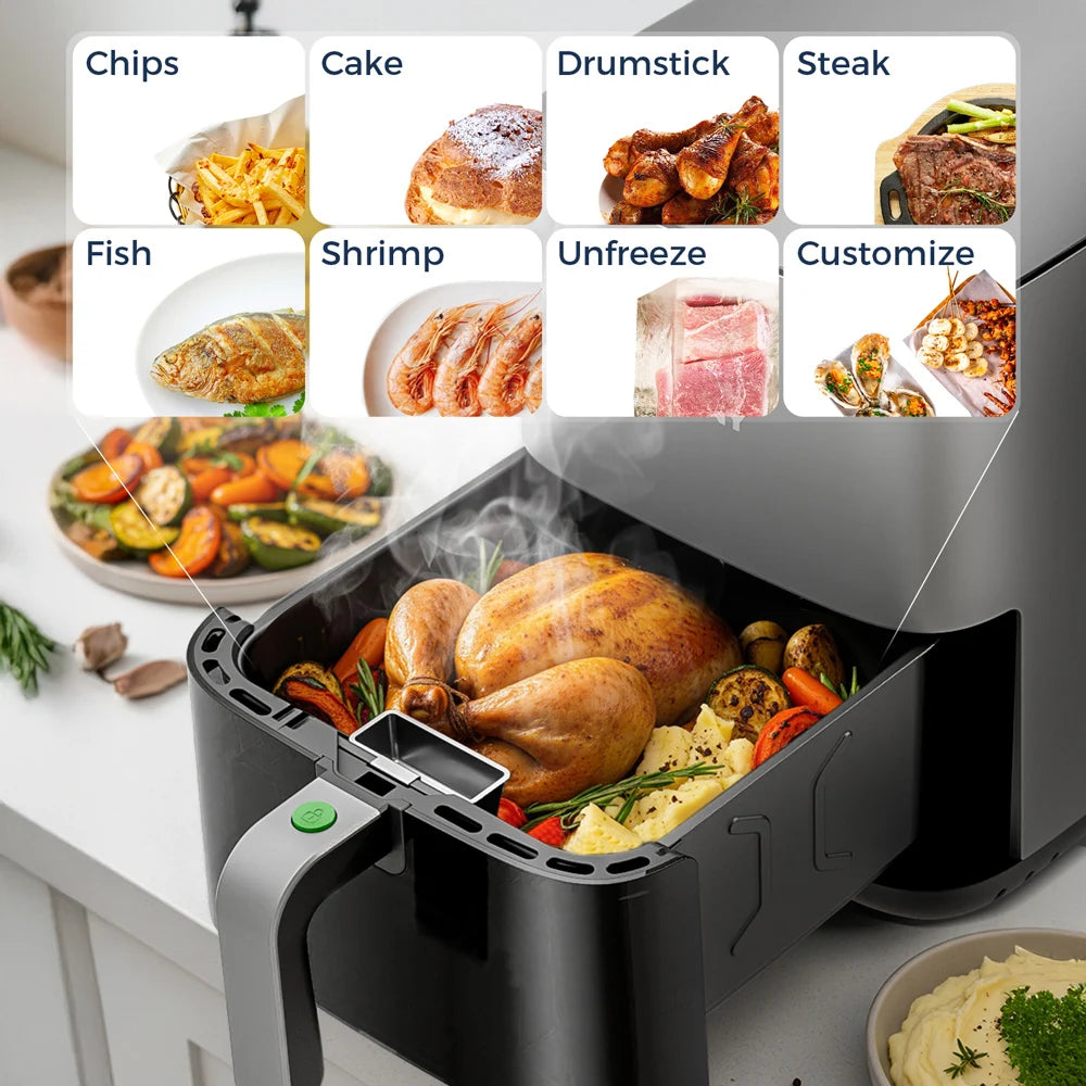 5L Air Fryer, Electric Hot fryer Oven Oilless Cooker with Touch Control &amp; Nonstick Basket &amp; Visible Window, Family Size