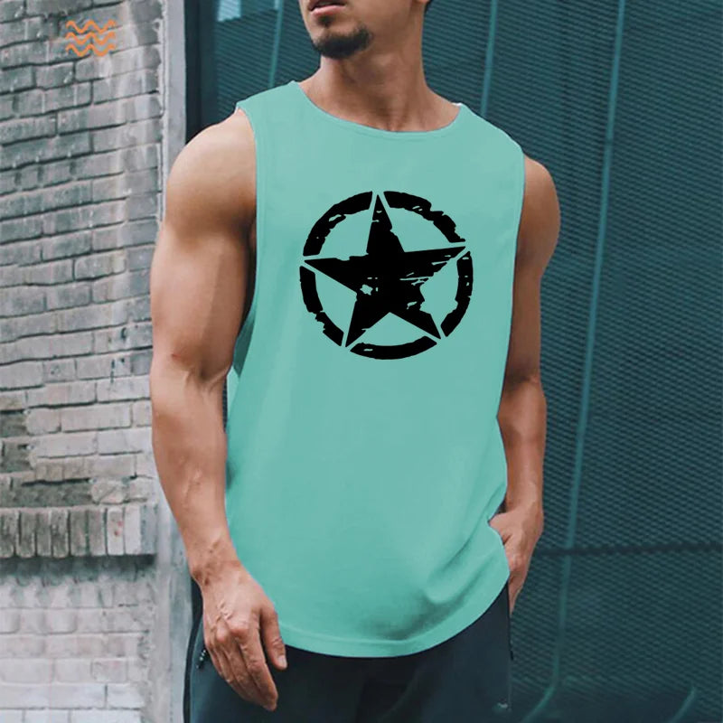 Men's Quick Dry Sports Gym Sleeveless T-Shirt