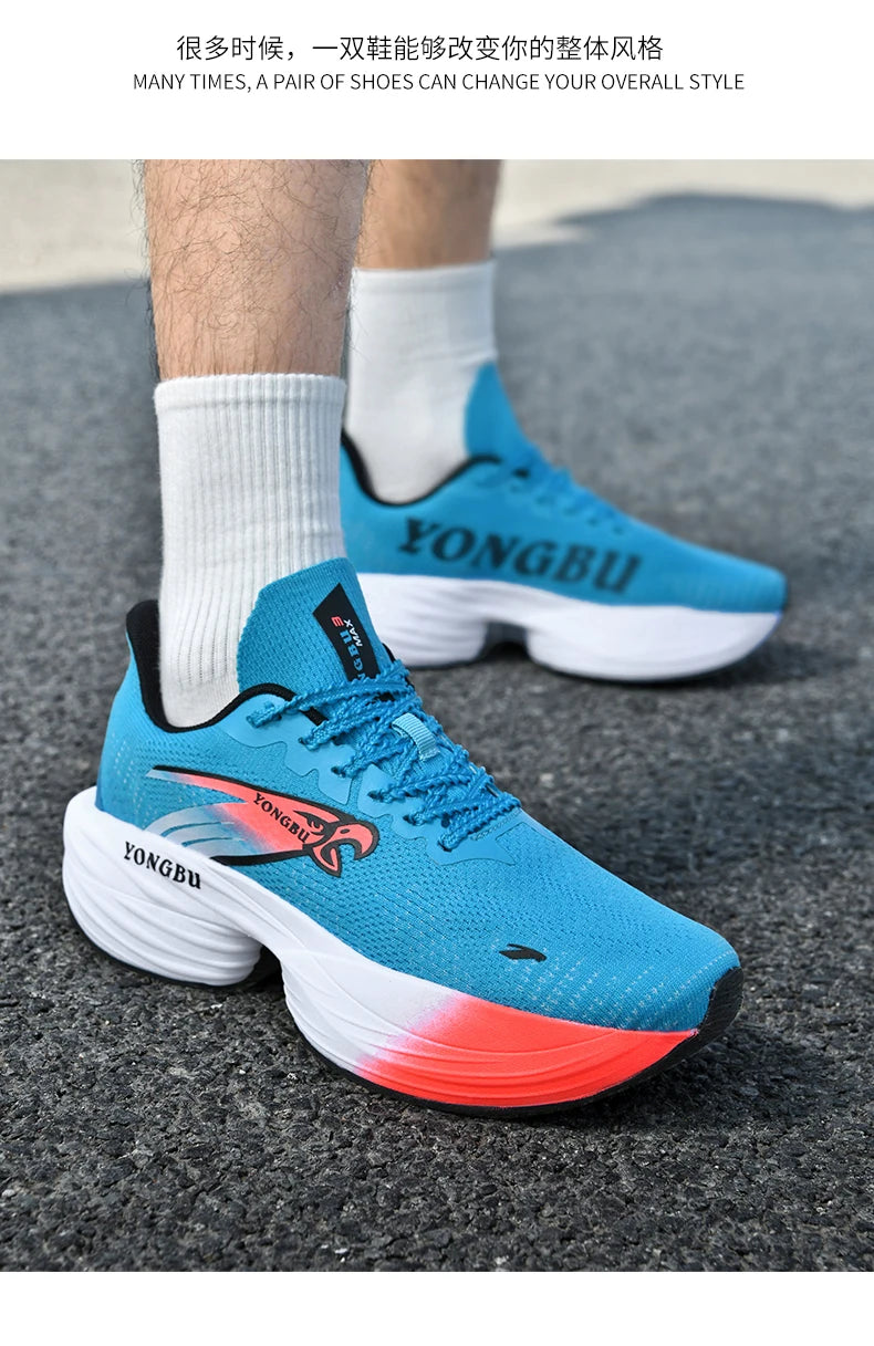 Giày Chạy Bộ Đệm Khí Carbon Nhẹ Êm Chân Chống Trượt