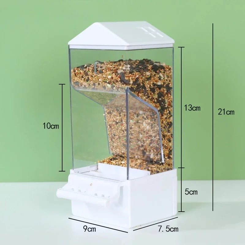 Pet Parrot Feeder Large Capacity Bird Automatic Feeder Bird Cage Food Box Husk Separation Anti-splash Integrated Splash Feeder - Daisan Mart