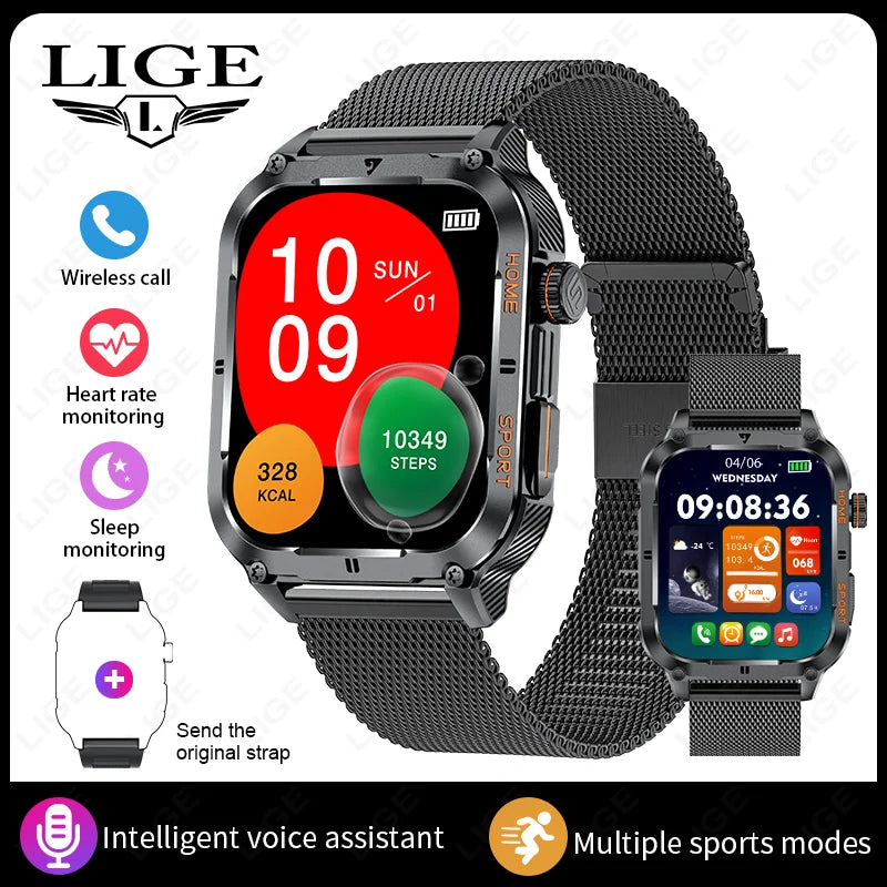 Đồng Hồ Thông Minh LIGE 2.01 Gọi Bluetooth Thể Thao