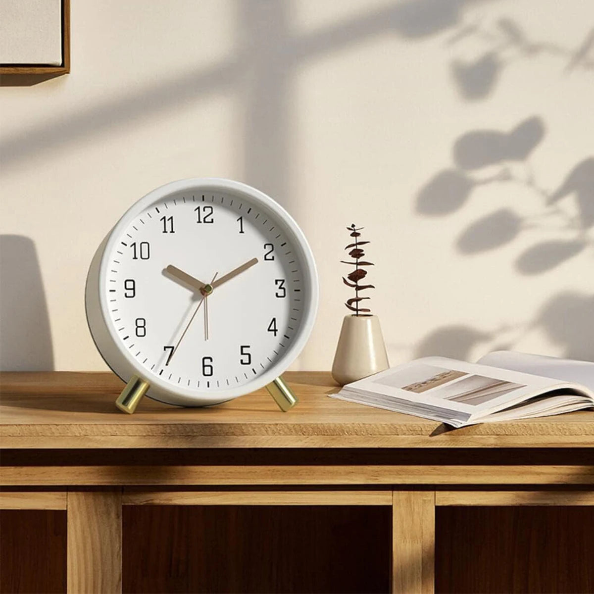 Đồng Hồ Báo Thức Retro Nhỏ Gọn, Không Gây Tiếng Ồn