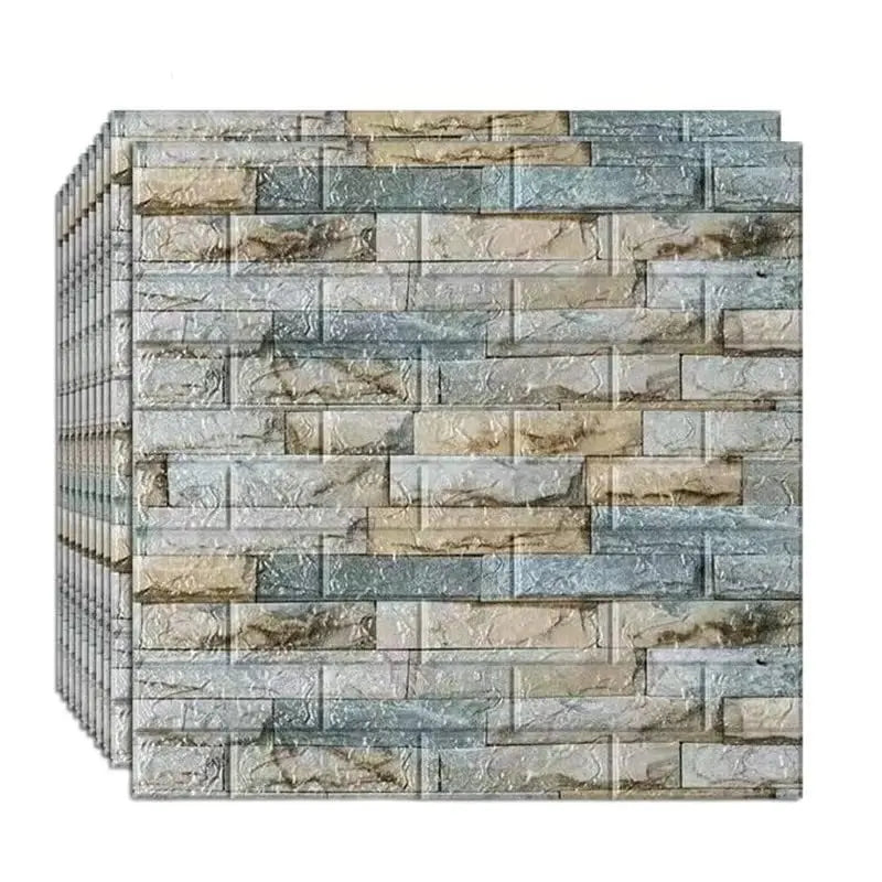 10Pcs 3D Self-Adhesive Wall Stickers Living Room Home Luxury Wall Decor Peel and Stick DIY Modern Wallpaper Bathroom Waterproof