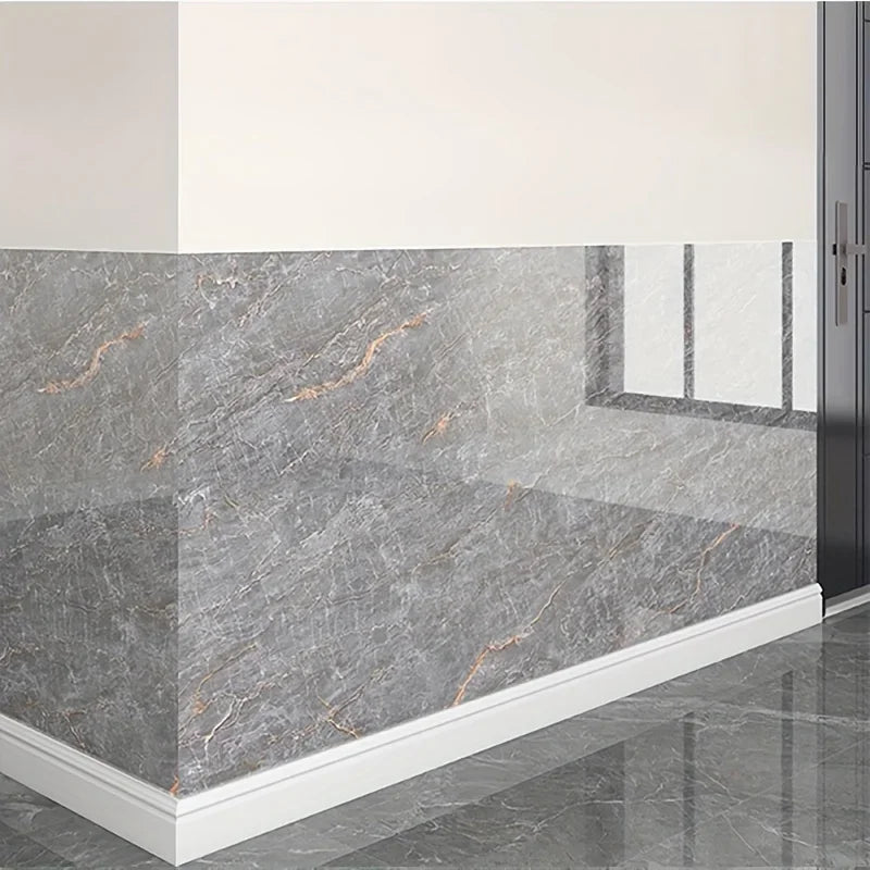 Self-Adhesive Waterproof Wall Stickers Marble and Tile Patterns Easy Match Washable for Kitchen Bathroom Renovating Wallpaper
