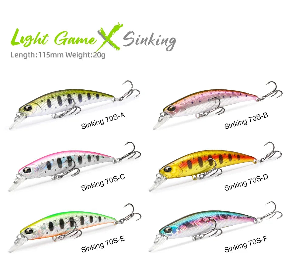 Mồi Câu TSURINOYA DW75 70mm 8.9g Cho Cá Chìm Nước Ngọt