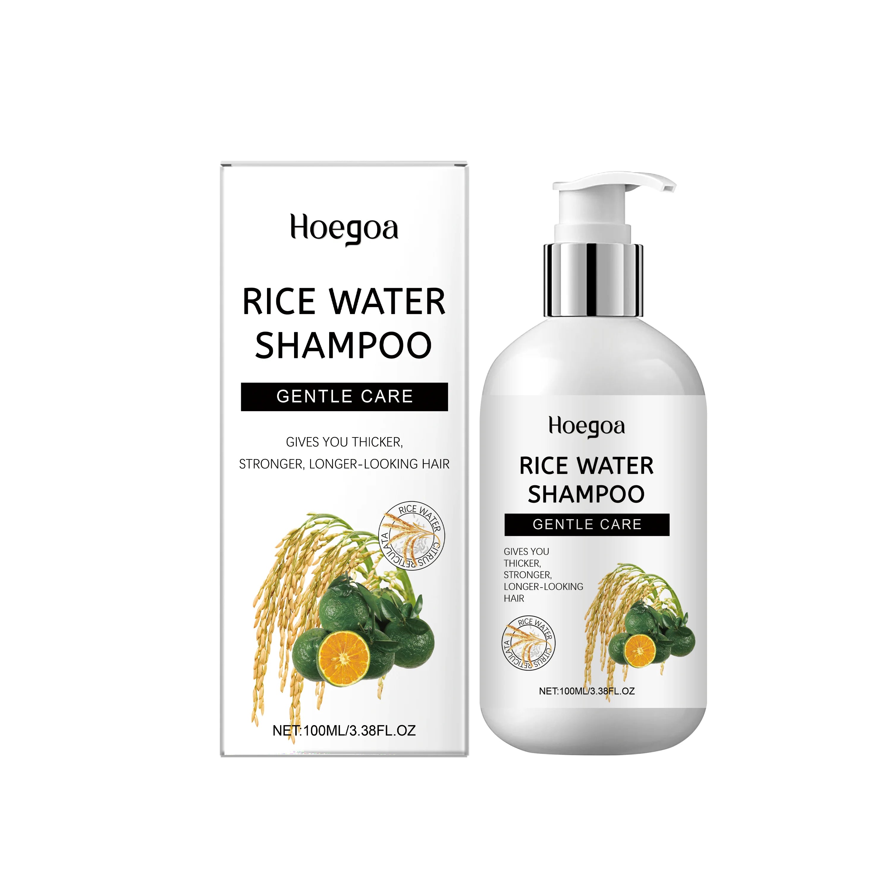 Rice Shampoo Reduces Hair Loss, Deep Nourishes, Restores Dry Hair