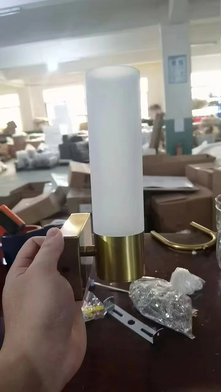 Modern Gold Tube LED Wall Lamp for Living Room Decoration