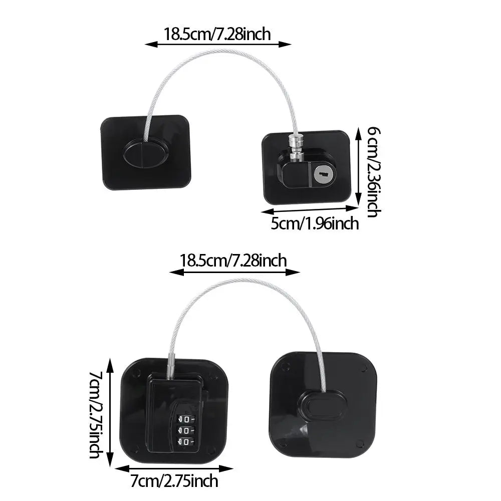 Baby Safety Refrigerator Lock With Keys or Coded Lock Infant Cabinet Locks Sliding Closet Door Lock Children Protection - Daisan Mart