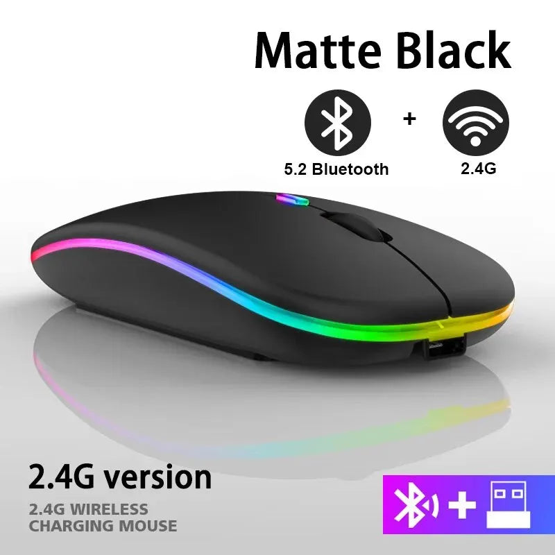 ###Rechargeable RGB Mouse - Gaming Ergonomic 3600DPI