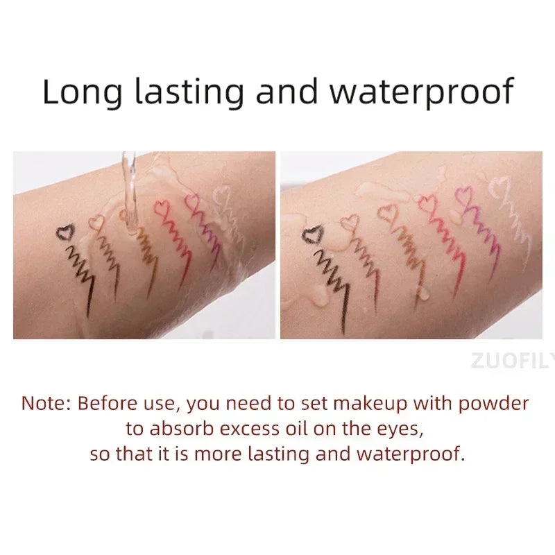 Black Brown Matte Gel Eyeliner Smudge-proof, Quick-drying, Long-lasting