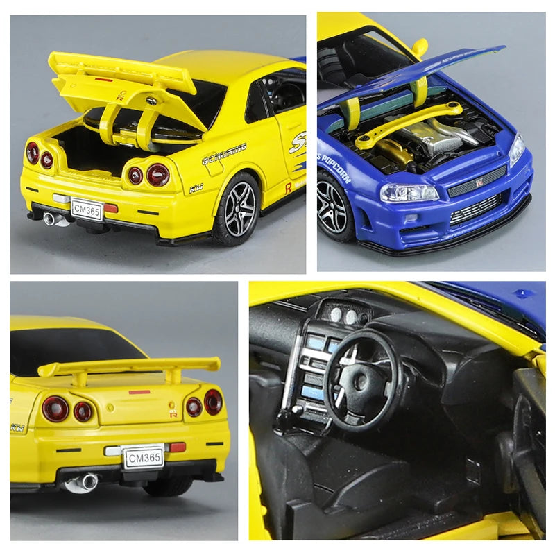 Mô Hình Xe Đua Hợp Kim 1:32 GTR R34 Cho Bé Trai - Daisan Mart