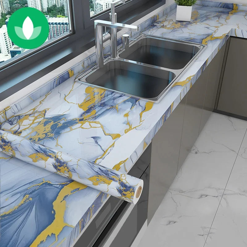 Waterproof Stone Wallpaper for Kitchen Cabinets and Interiors