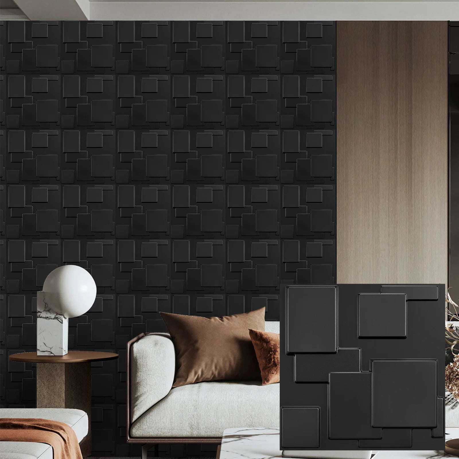 Tấm Ốp Tường 3D Vân Sóng KUUJOJO Sang Trọng Độc Đáo - Daisan Mart