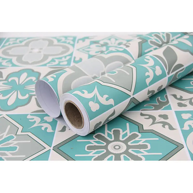 Floor Tiles Stickers Waterproof Self-Adhesive Thicken Wood Grain for Wall Ground Room Wear-resistant Home Decor Kitchen Bathroom