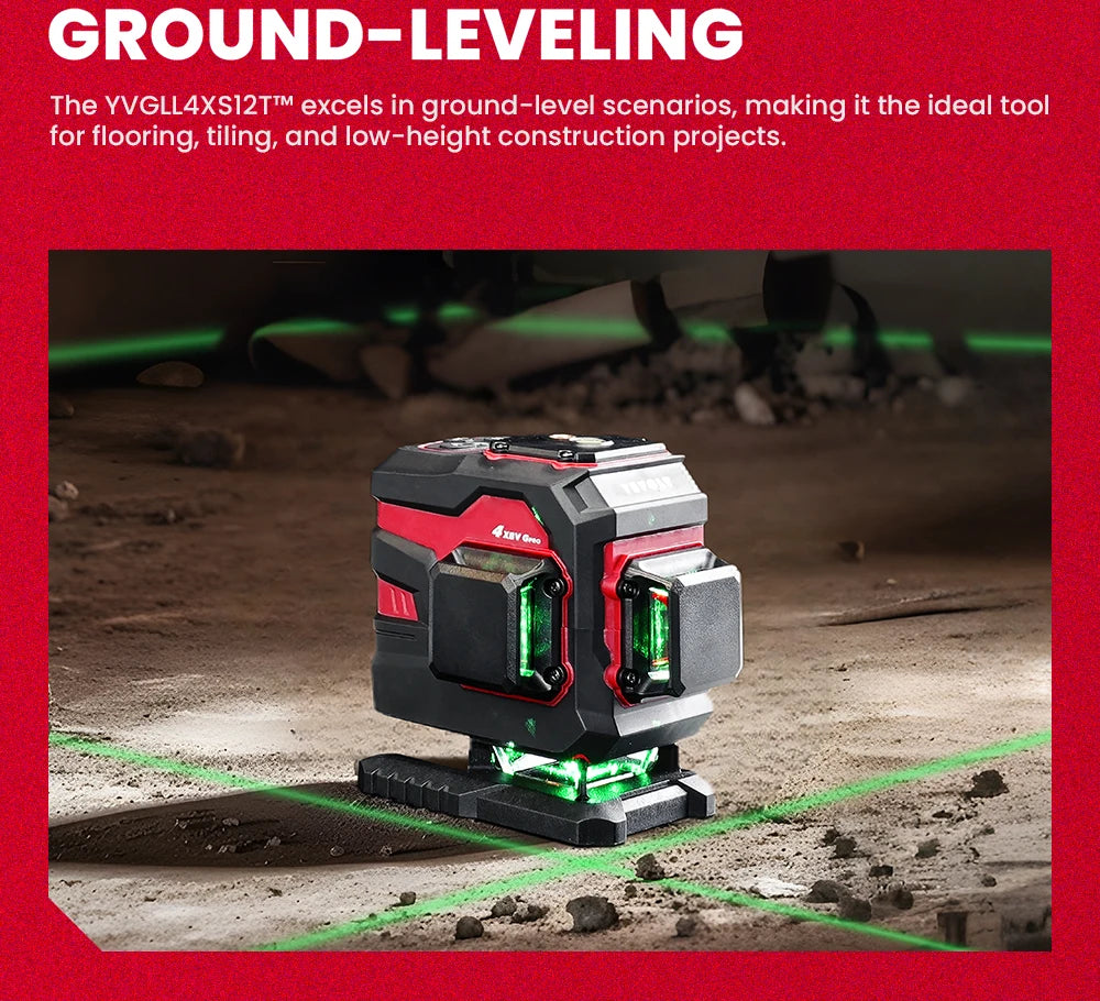 360° Máy Cân Mực Laser Xanh YEVOLT 12/16 Tia - Daisan Mart