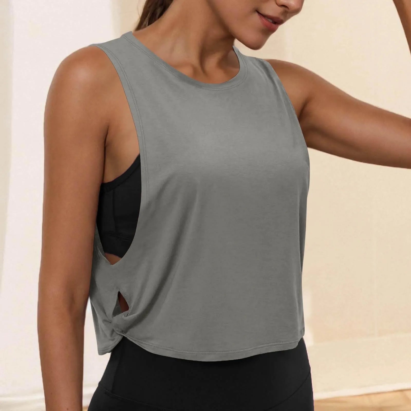 Áo Tank Tập Gym Nữ Không Tay Thoáng Mát Thời Trang - Daisan Mart