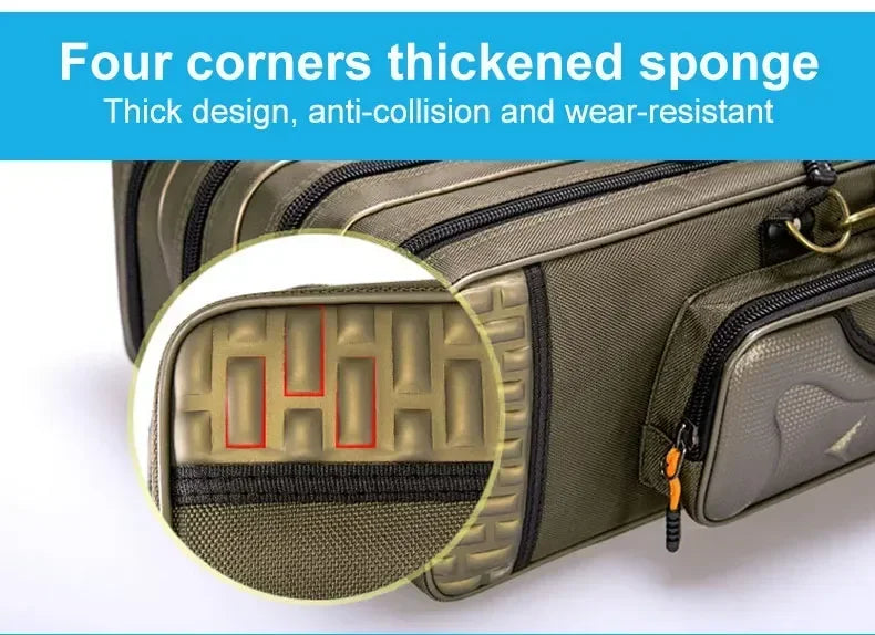 Oxford Multi-Function Fishing Rod Bag with 3 Compartments