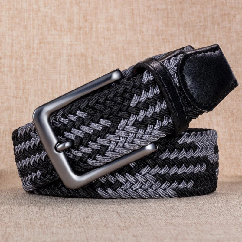 Thắt Lưng Nam Cao Cấp Vải Bố Phối Màu Khóa Kim Hợp Kim