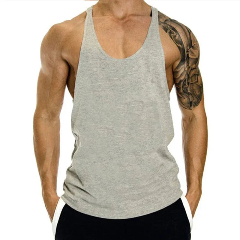 Men's Gym Tank Top 100% Cotton Cool Fit Body