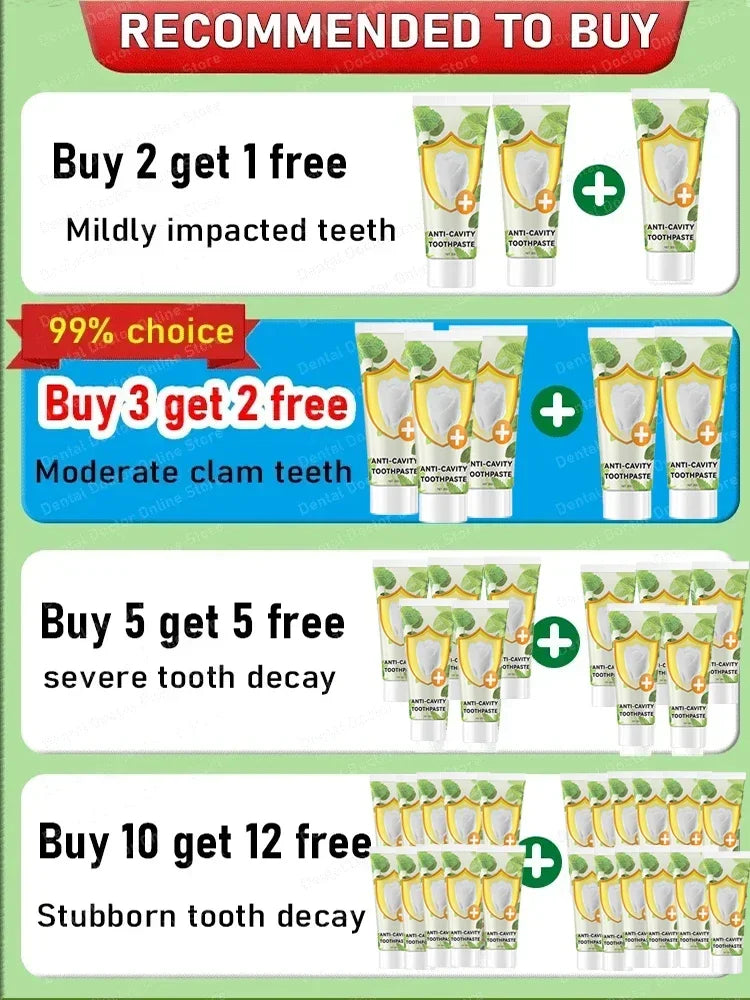 Anti Decay Toothpaste repairs cavities, removes cavities, cleans plaque, whitens teeth, and freshens breath - Daisan Mart