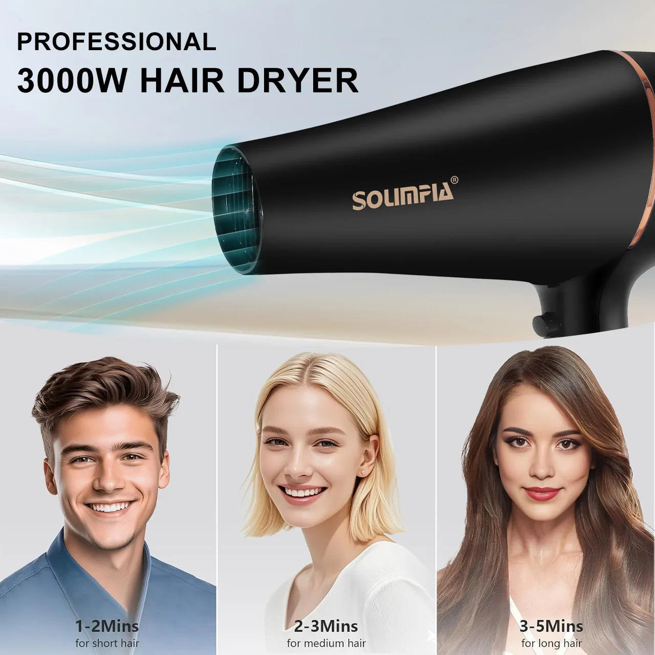 High Power 5 Heat &amp; Negative Ion Hair Dryer