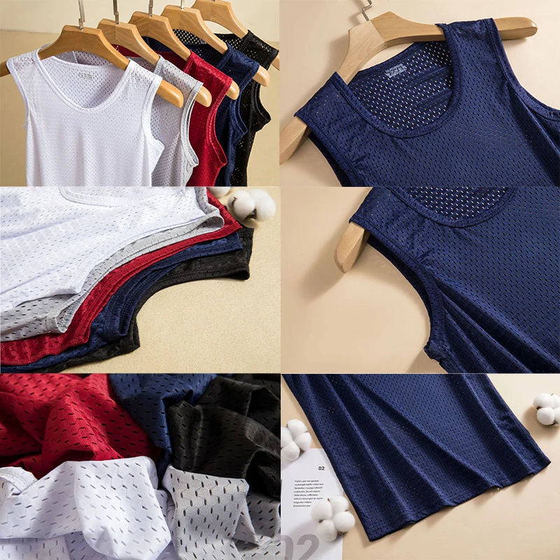 Men's Gym Sports Mesh Tank Top 5XL