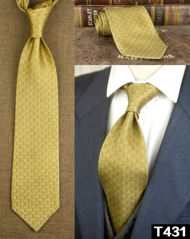 復古領帶，10厘米，100%真絲，抽象圖案