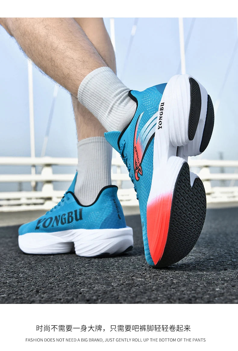 Giày Chạy Bộ Đệm Khí Carbon Nhẹ Êm Chân Chống Trượt