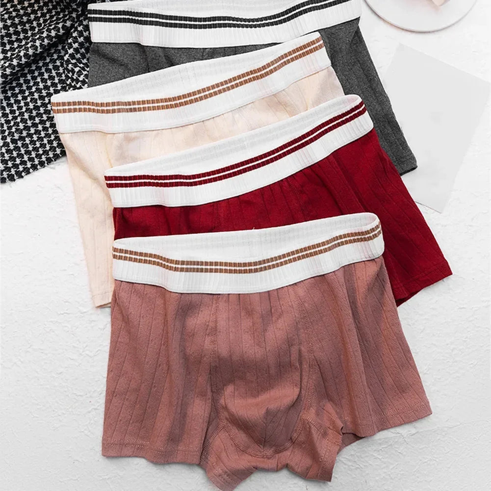 Men's Boxer Shorts with Striped Mid-Rise, Cool and Sexy