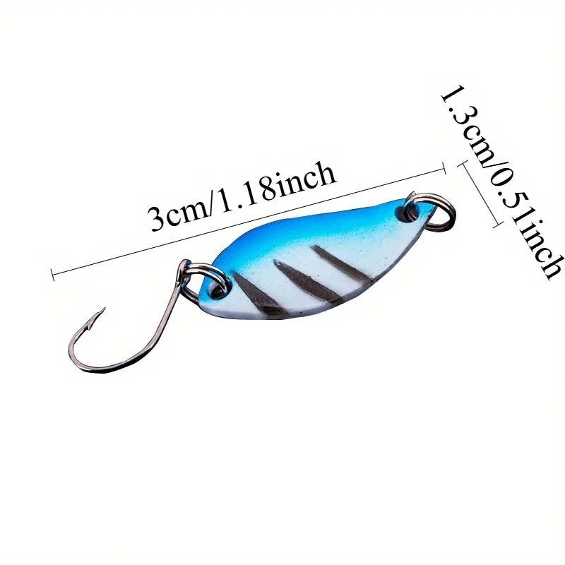 Bộ 12 Mồi Câu Cá Lưỡi Lắc Kim Loại Spinner Jig