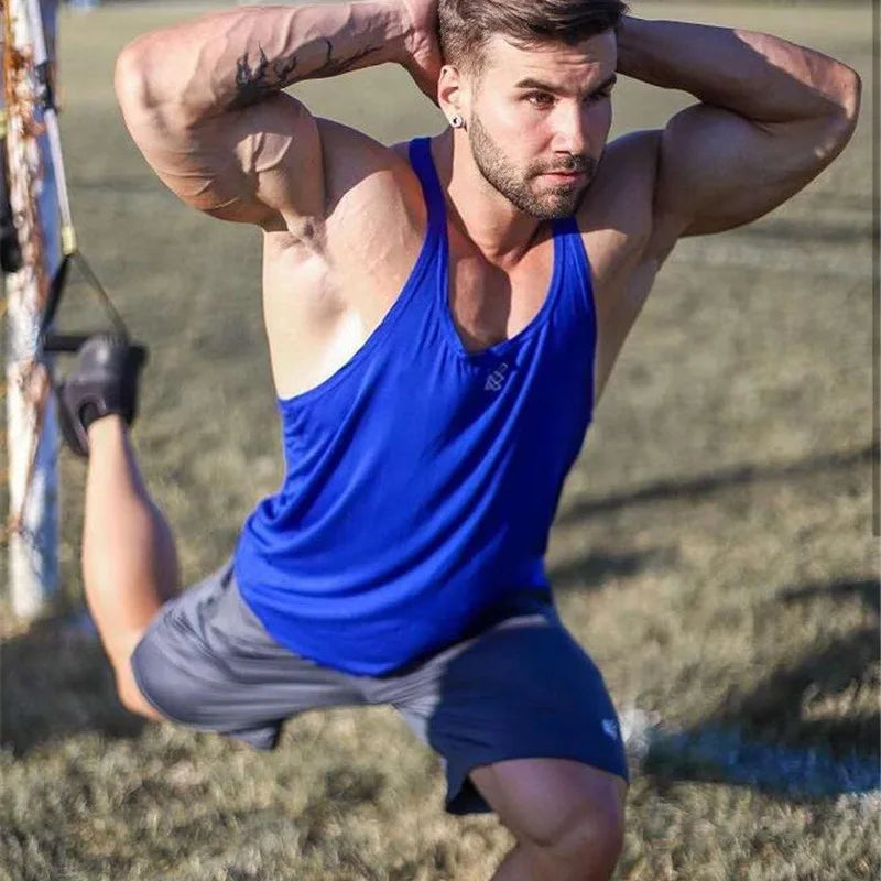 Men's Summer Quick Dry Sleeveless Sports T-Shirt