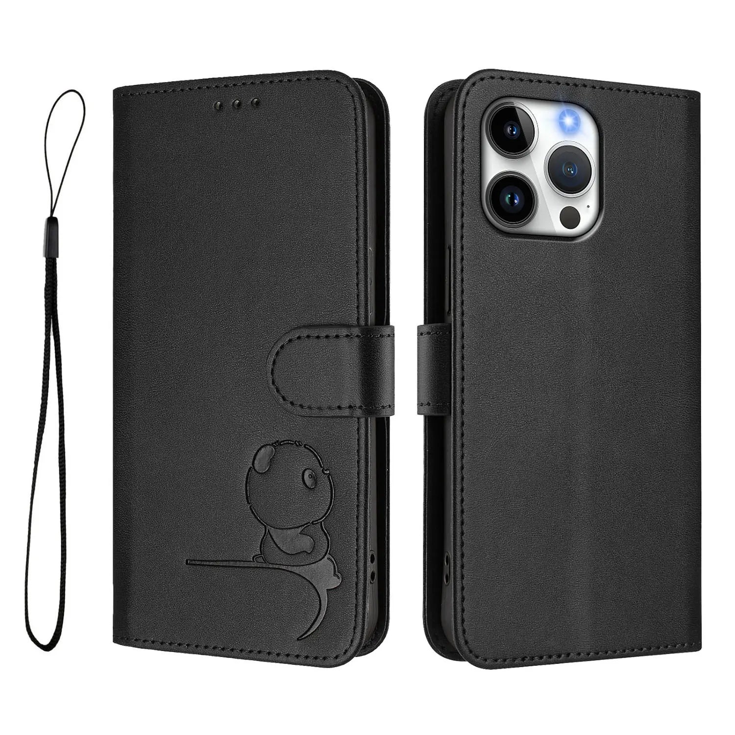 3D Bear Leather Wallet For iPhone - Multi-Functional Case