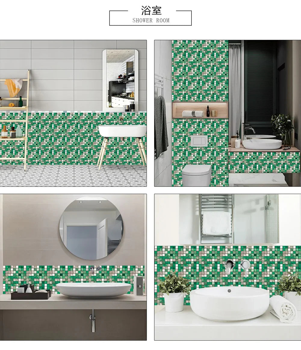 Bộ 10 Miếng Dán Tường Đá Marble Đen Trắng Xám Sang Trọng - Daisan Mart