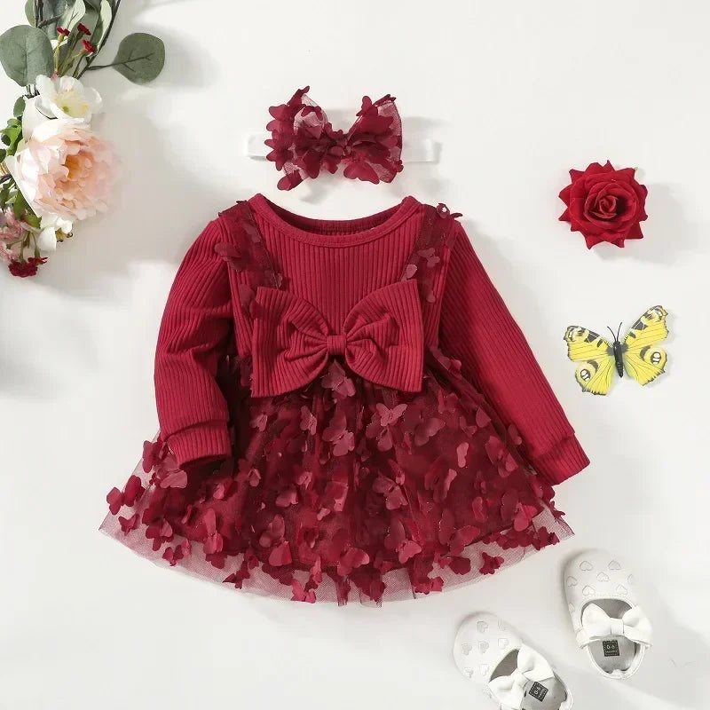 Baby Girl Spring Autumn Butterfly Princess Dress
