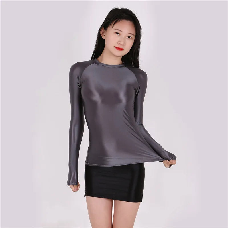 Áo body dài tay mỏng ôm, xuyên thấu sexy thời trang - Daisan Mart