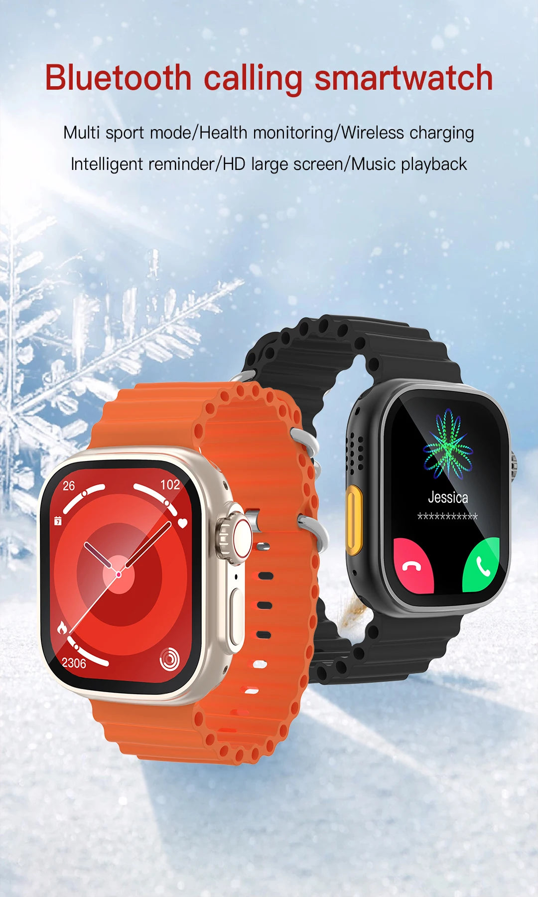 Đồng hồ thông minh 2.01 đo nhịp tim, huyết áp, tập luyện