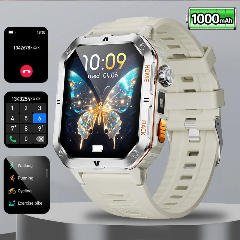 New GPS Smart Watch 2.01"inch Ultra HD Display Built-in GPS Compass Make/Receive Phone Calls 1000mAh Battery Braceletes Original